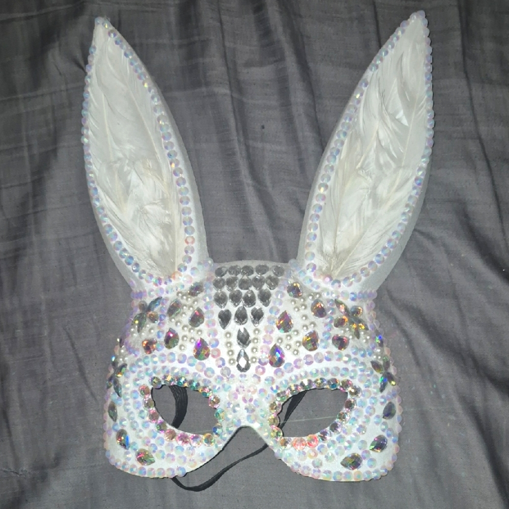 Luxurious Bling Bunny Ears Mask